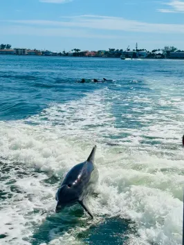 a man riding a wave on top of a body of water